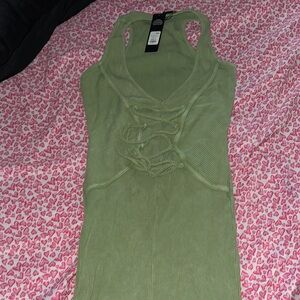 Fashion Nova Olive Green Tank Top